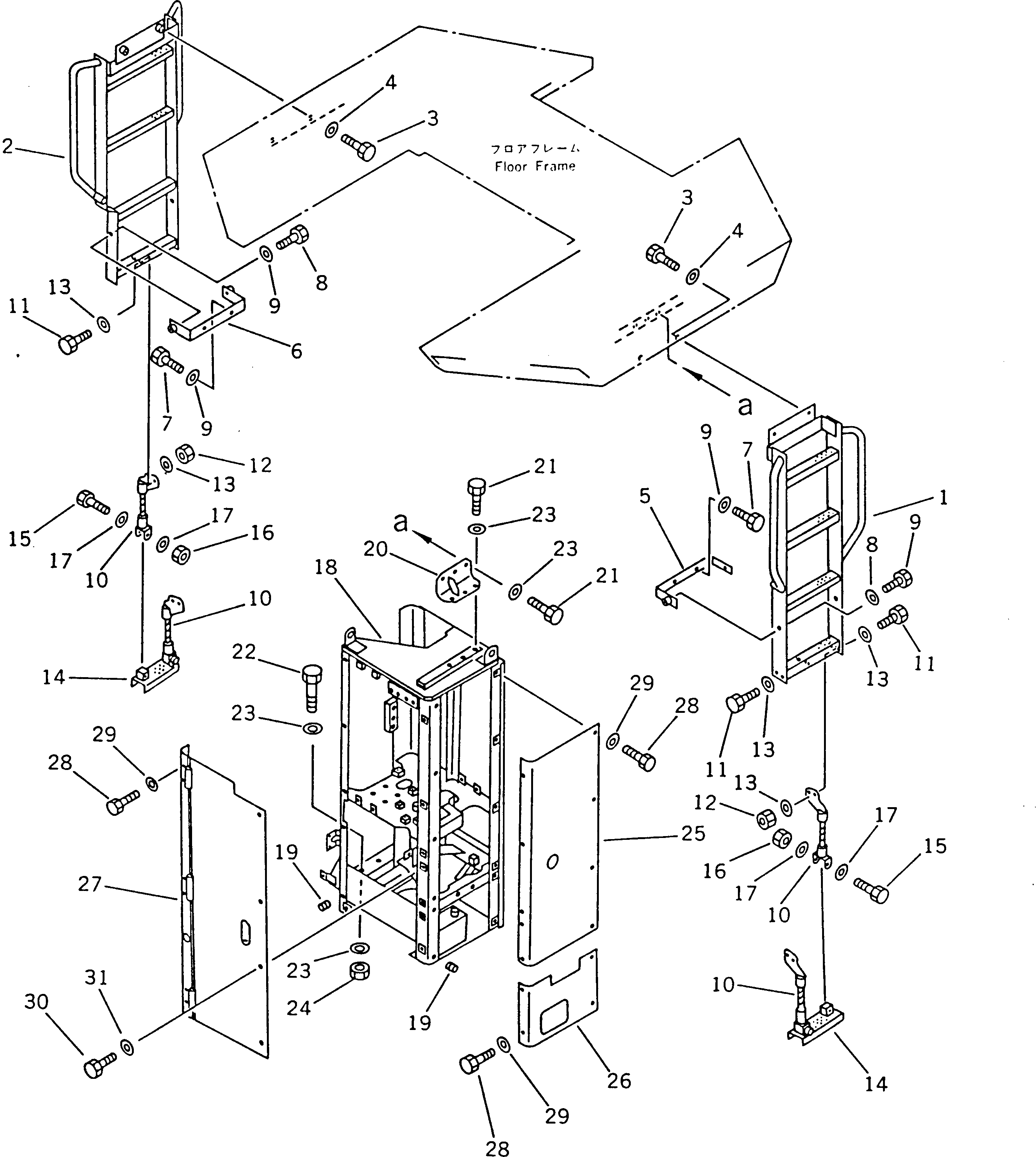 LADDER,L.H. 41E-54-14450 KOMATSU