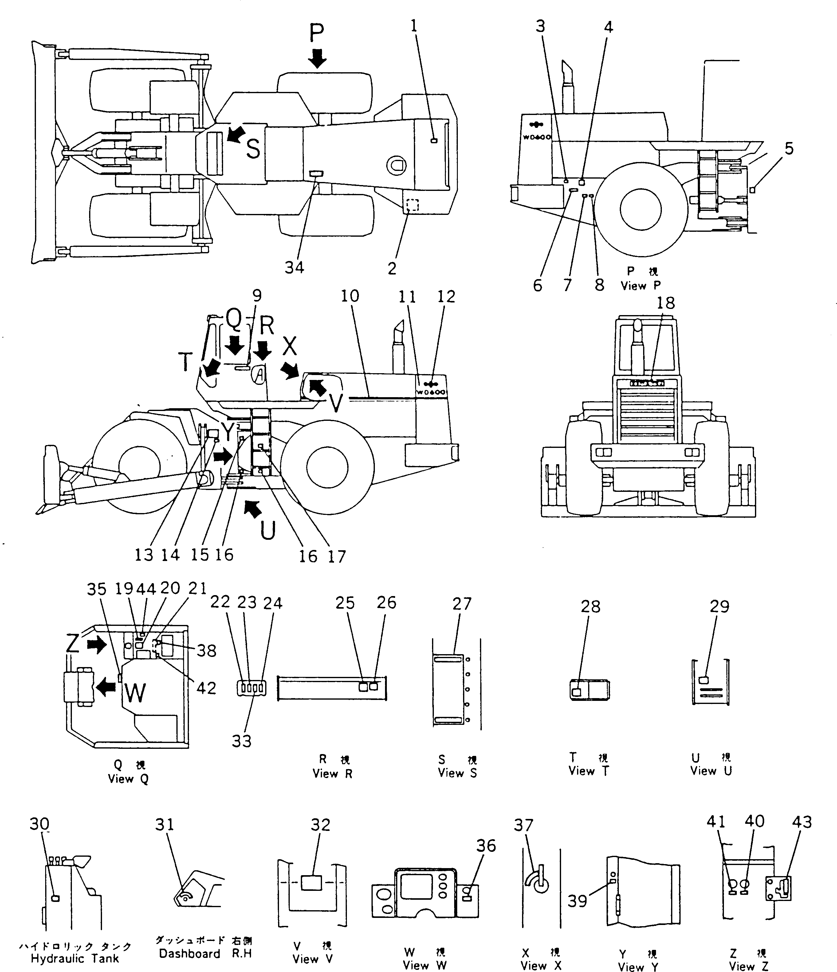 Табличка смазки 41E-V06-1111 KOMATSU