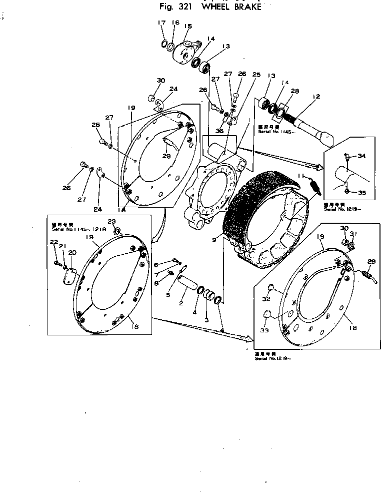 BRAKE SHOE ASS'Y 281-33-13360 KOMATSU