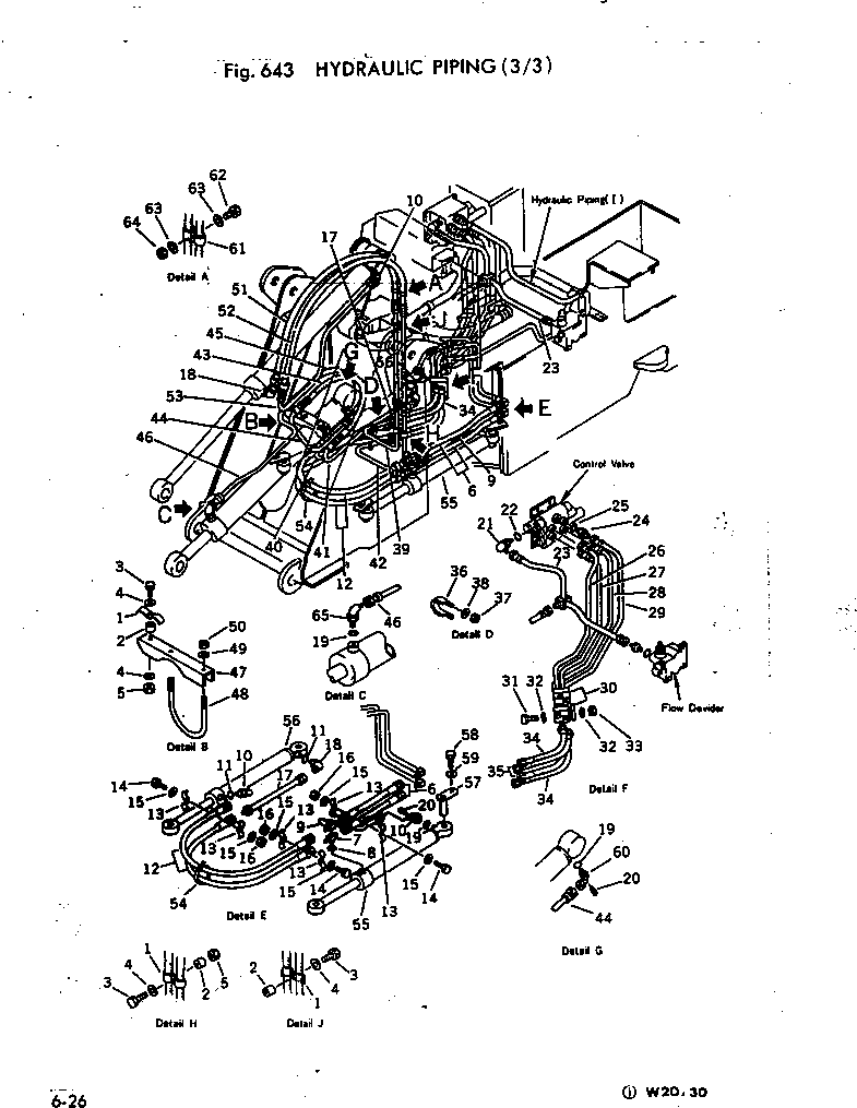 CYLINDER ASS'Y,STEERING, L.H. (707-00-50100) KOMATSU