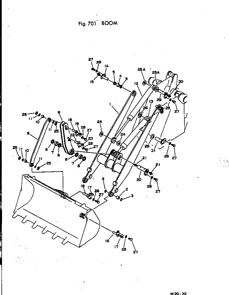 CYLINDER ASS'Y,BUCKET (707-00-80101) KOMATSU
