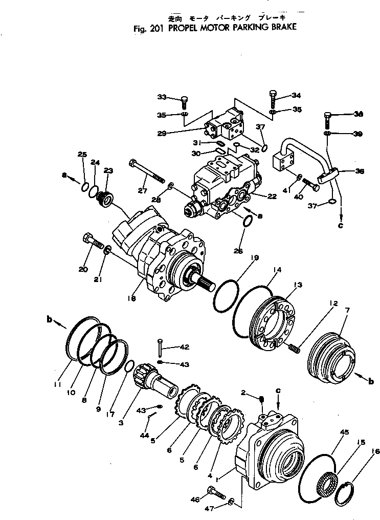 TRAVEL MOTOR ASS'Y,(KMFA040B) 706-73-00901 KOMATSU