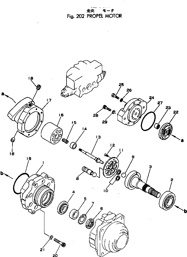 TRAVEL MOTOR ASS'Y,(KMFA040B) (706-73-00901) KOMATSU