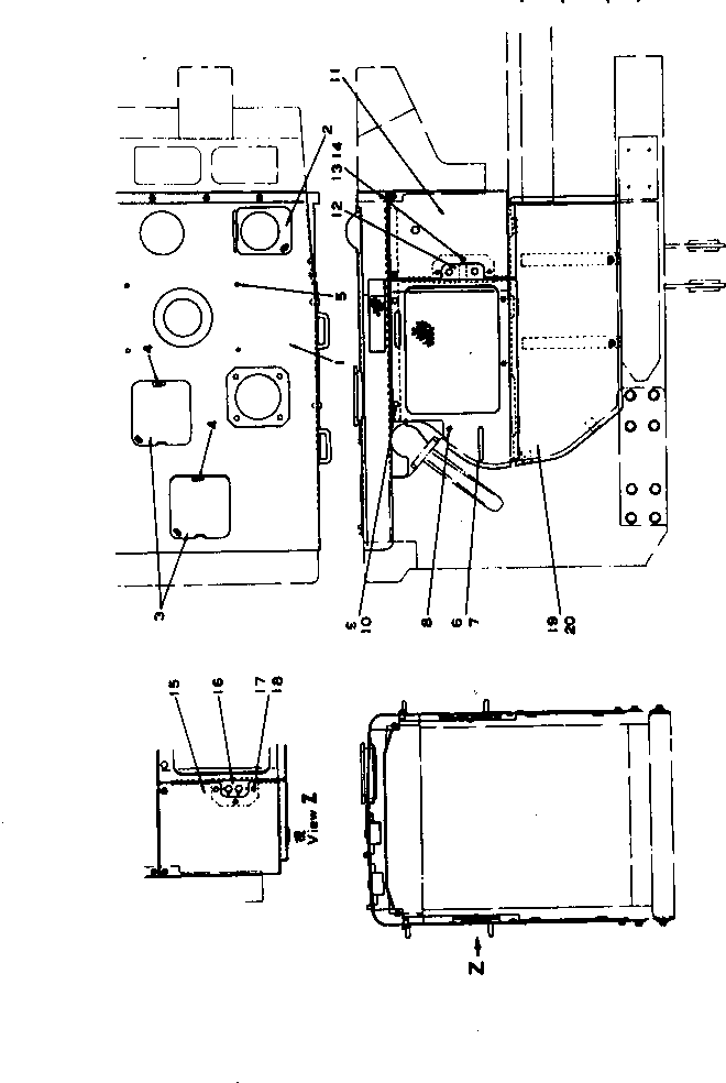 Крышка правая 124-A62-1280 KOMATSU
