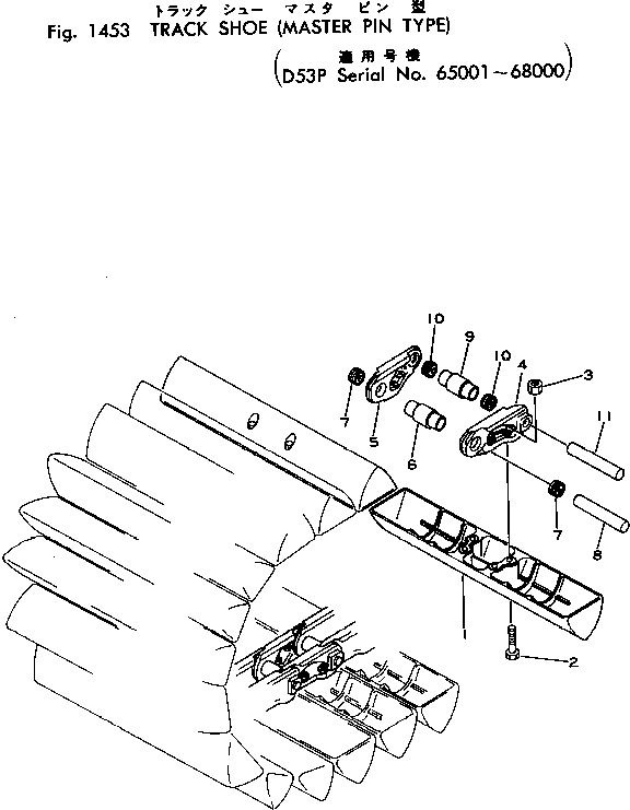Болт башмака 130-82-7212 KOMATSU