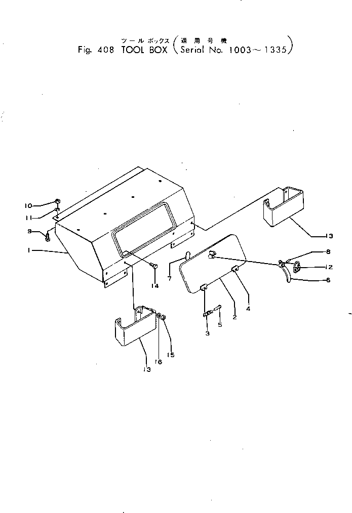 TOOL BOX ASS'Y 233-46-00040 KOMATSU