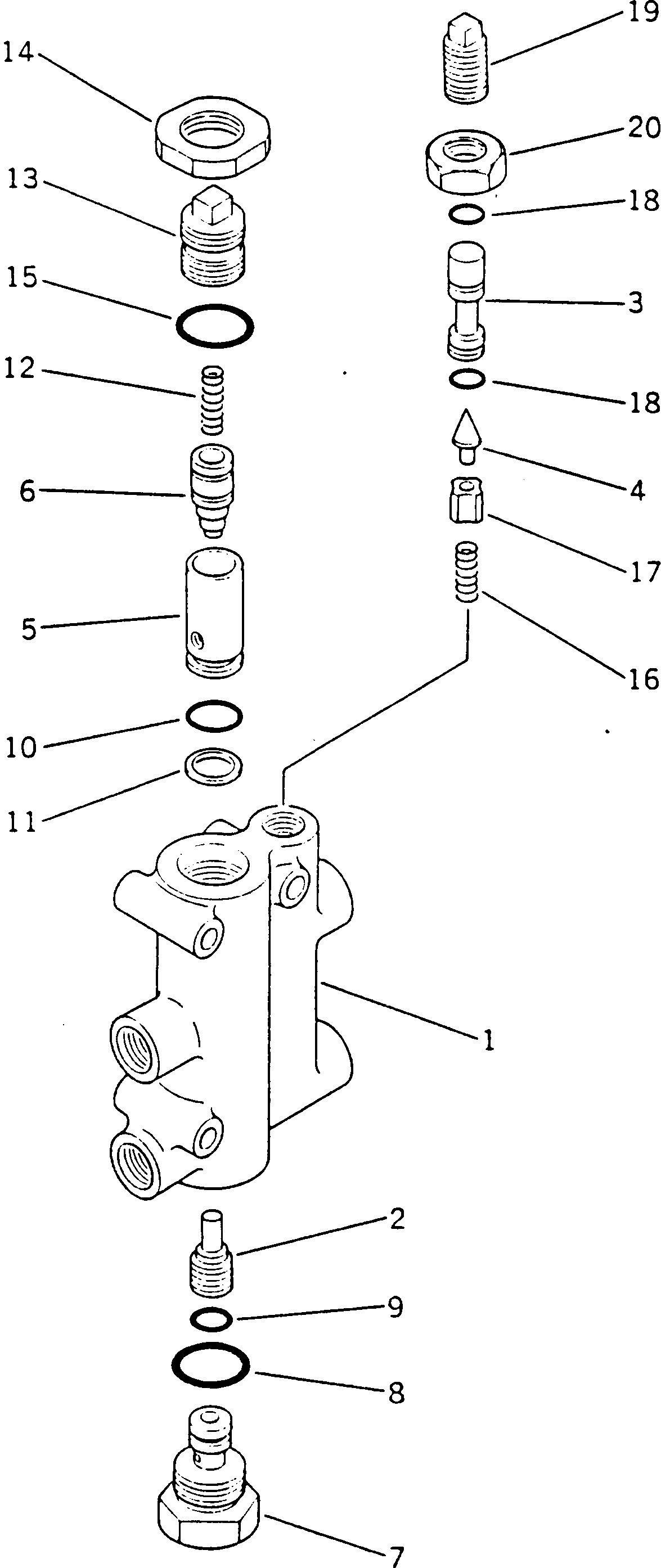 VALVE ASS'Y,(FOR SCARIFIER) 232-61-00070 KOMATSU