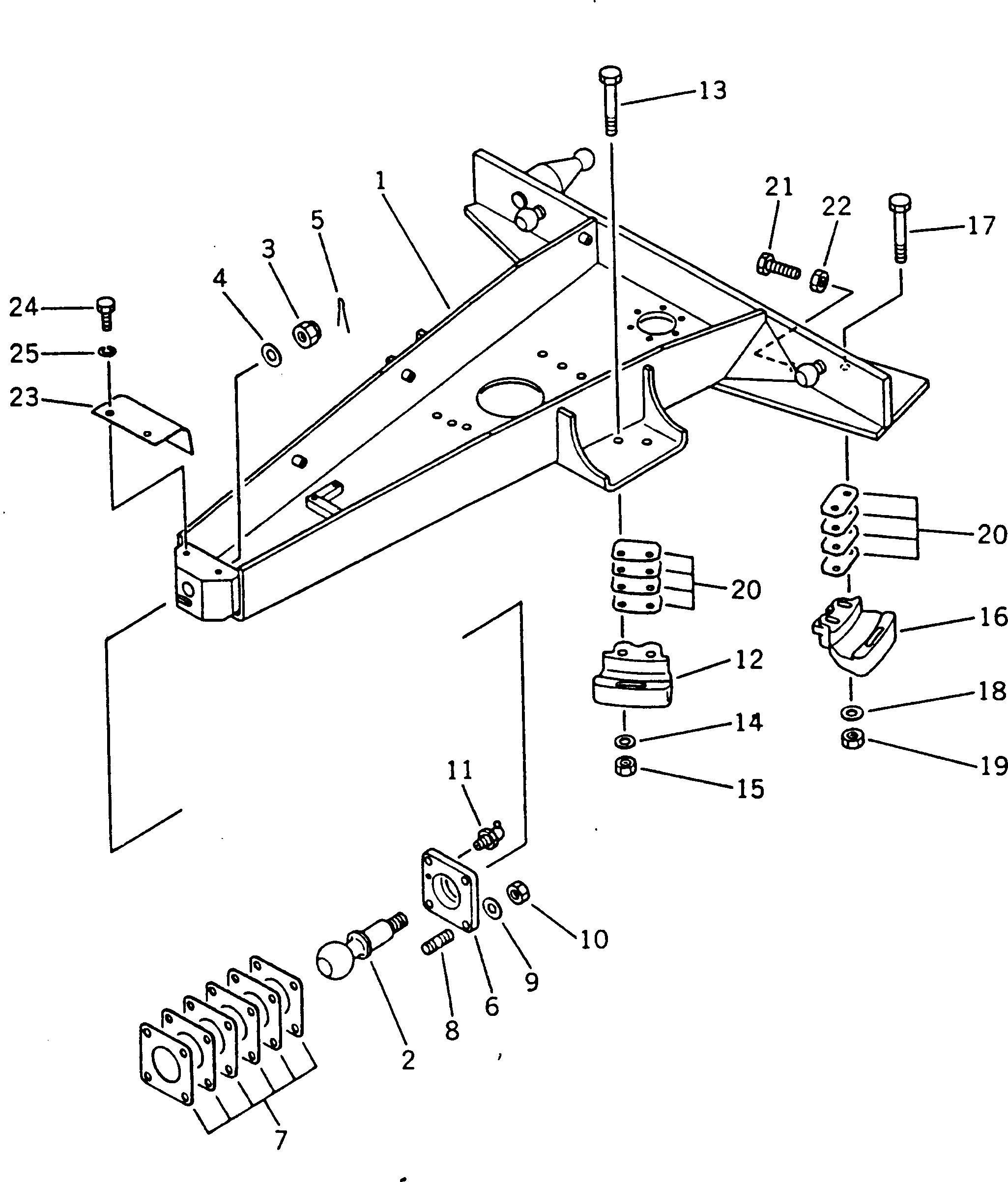DRAWBAR 233-70-21111 KOMATSU