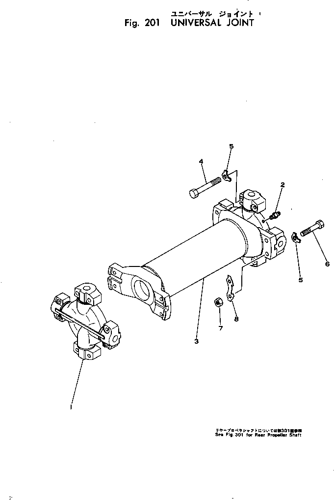 PROPELLER SHAFT A. 568-20-11002 KOMATSU