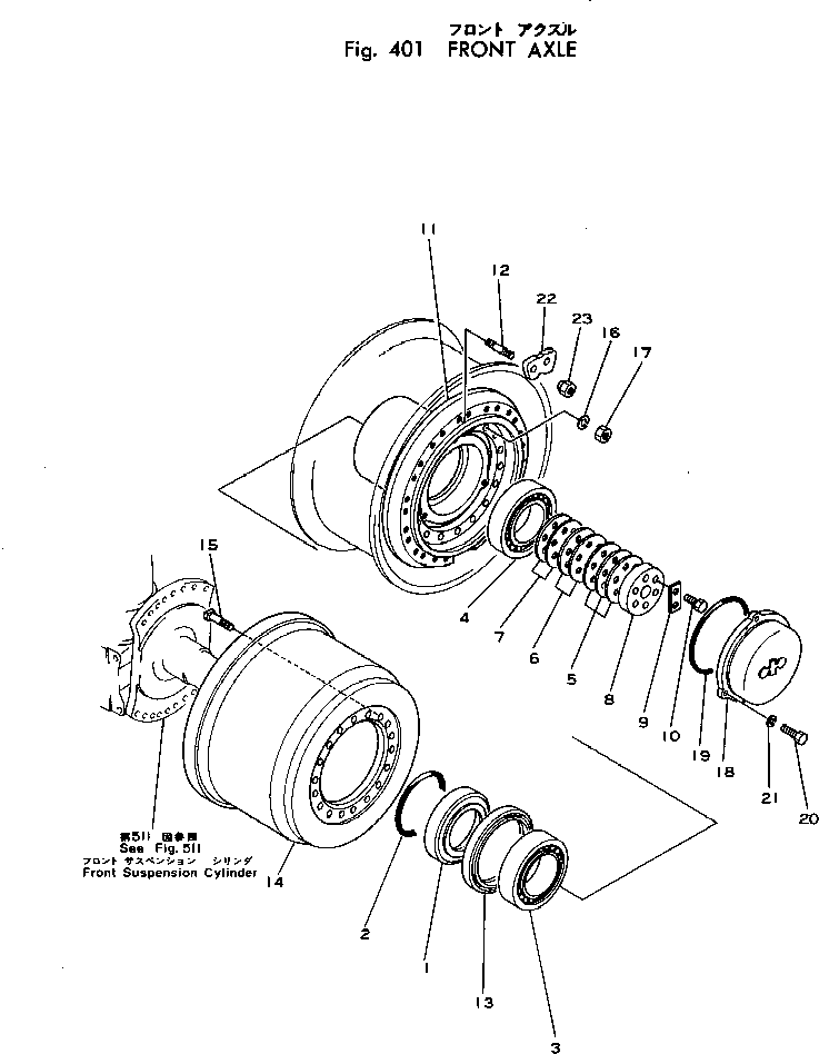 FRONT AXLE ASS'Y 569-30-11002 KOMATSU