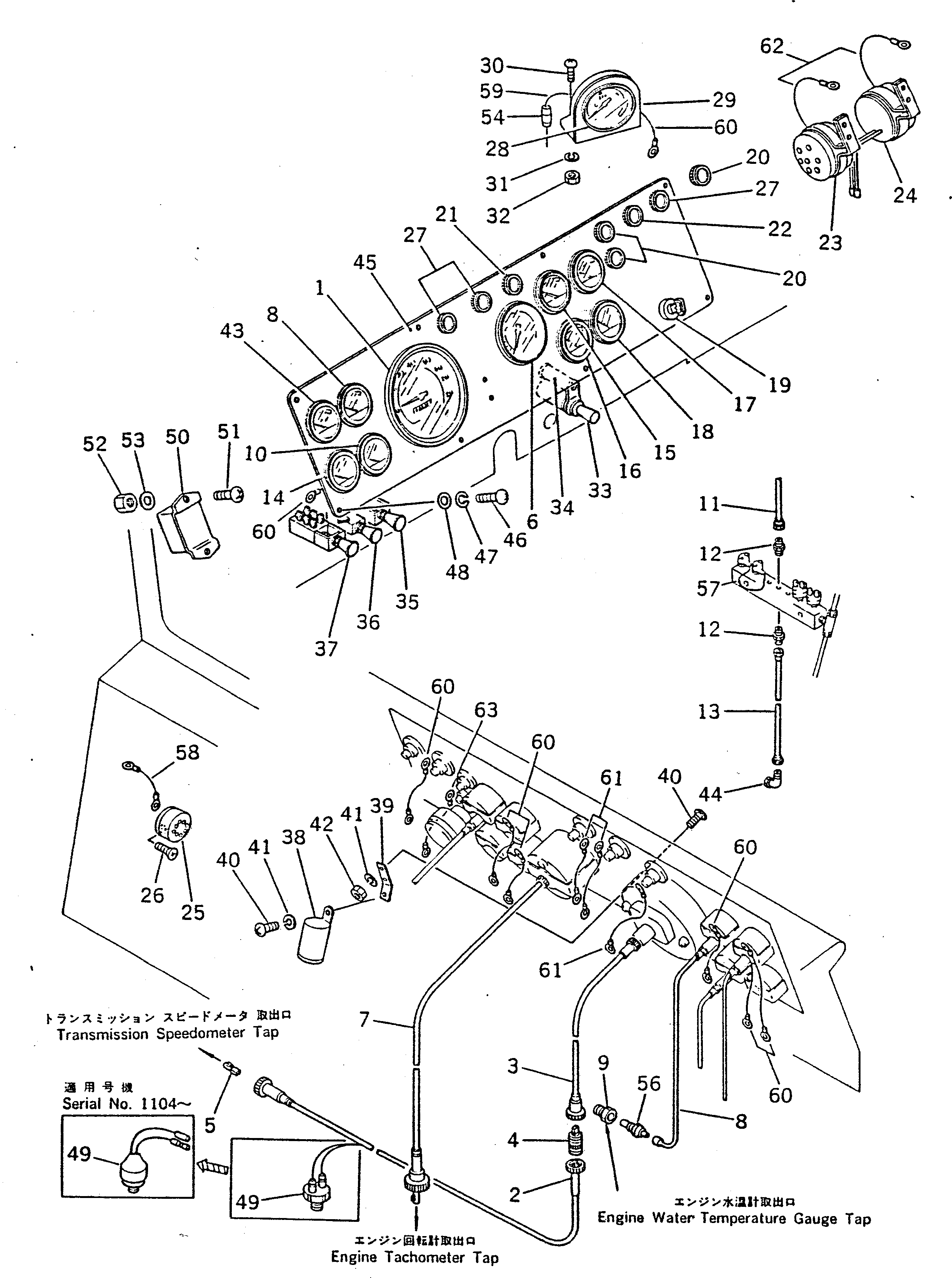 Кабель 568-92-11650 KOMATSU