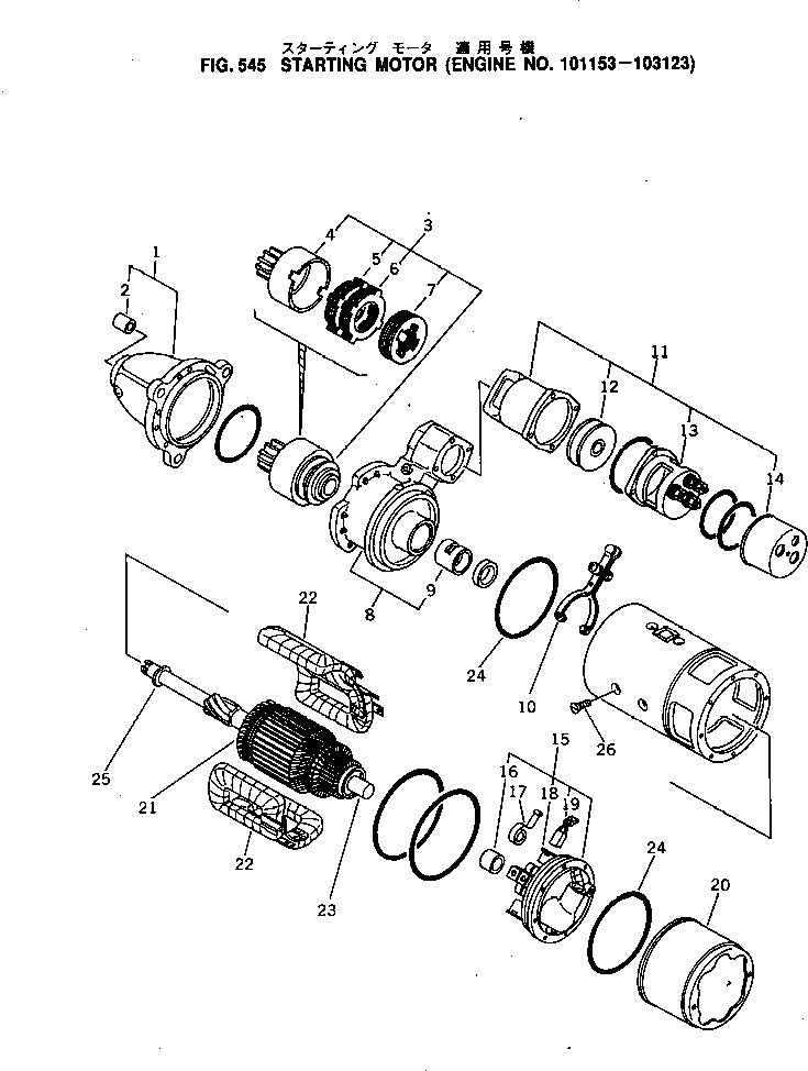 STARTING MOTOR A. 600-813-2723 KOMATSU