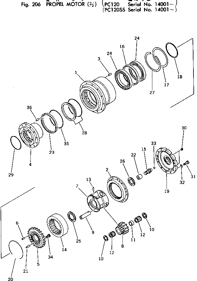 SPINDLE ASS'Y TZ240F1102-00 KOMATSU