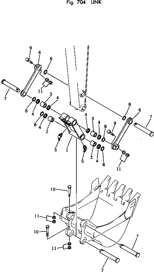 LINK,(FOR SHORT ARM) 21K-944-1120 KOMATSU