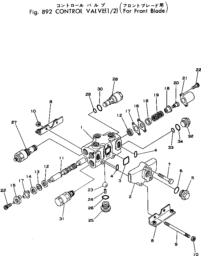 VALVE ASS'Y,(SEE FIG. 893) (700-22-52000) KOMATSU