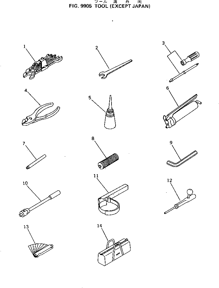 TOOL GROUP (\8\20T-98-X3100) KOMATSU