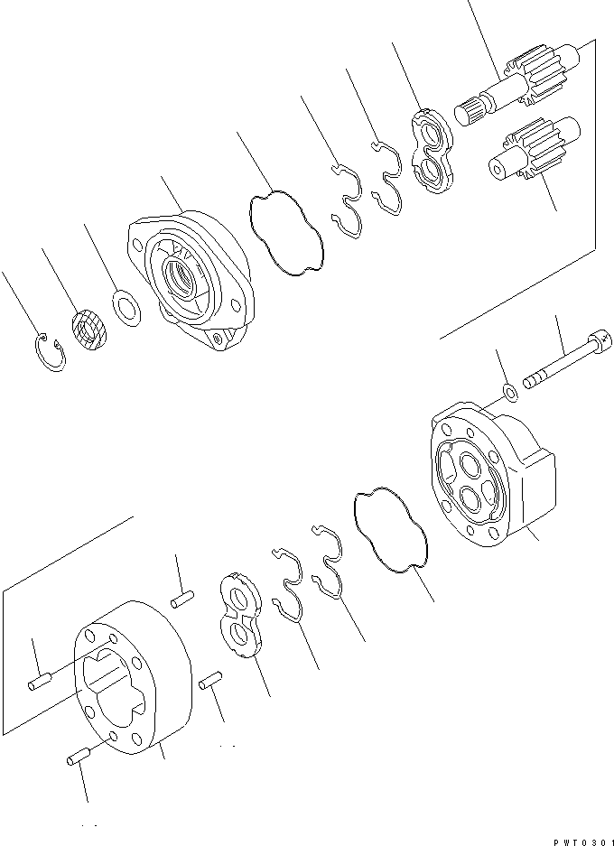 PUMP ASS'Y,(SAR45) 705-12-33110 KOMATSU