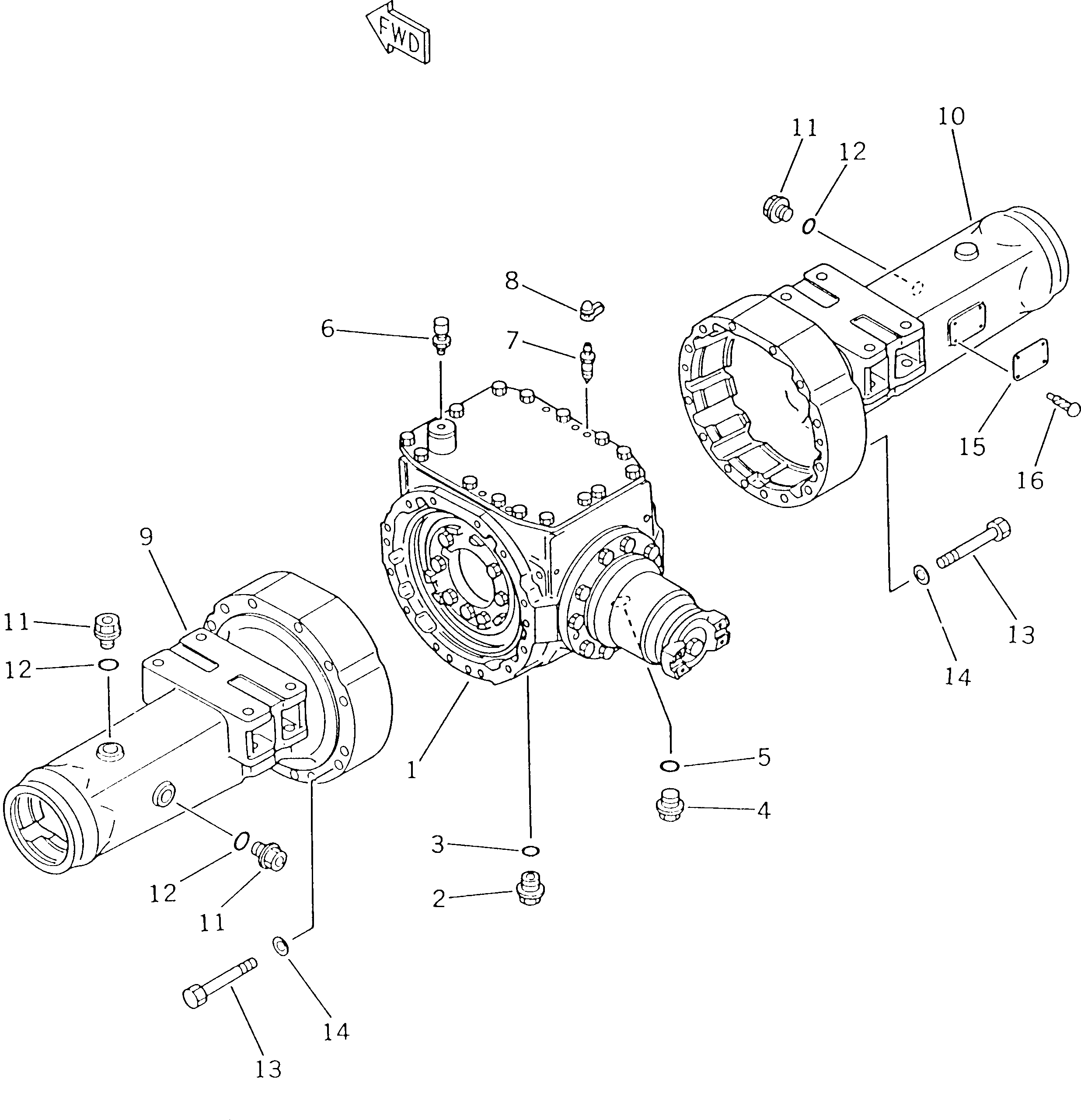 AXLE ASS'Y,FRONT 417-22-10012 KOMATSU