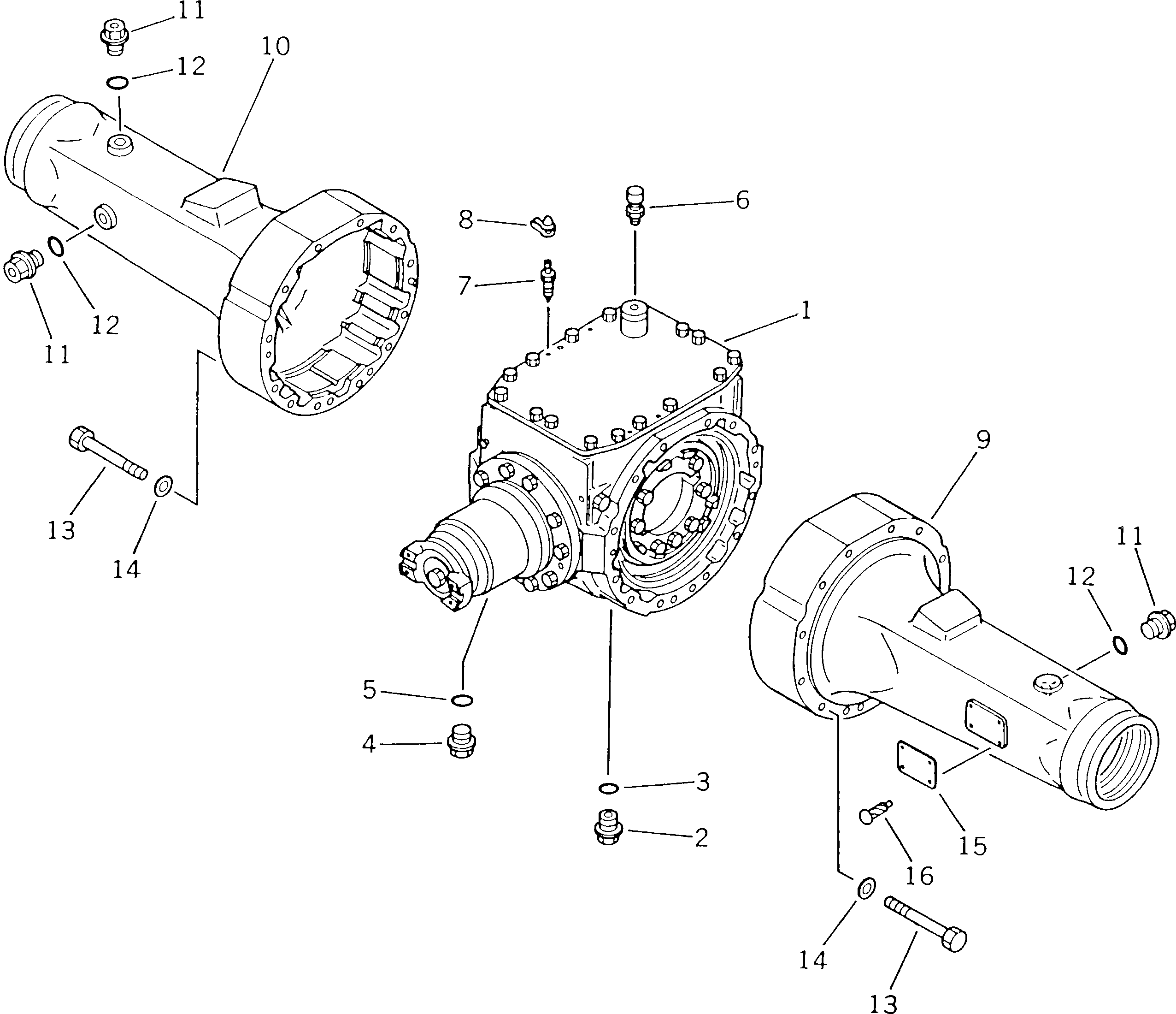 AXLE ASS'Y,REAR 417-23-10011 KOMATSU