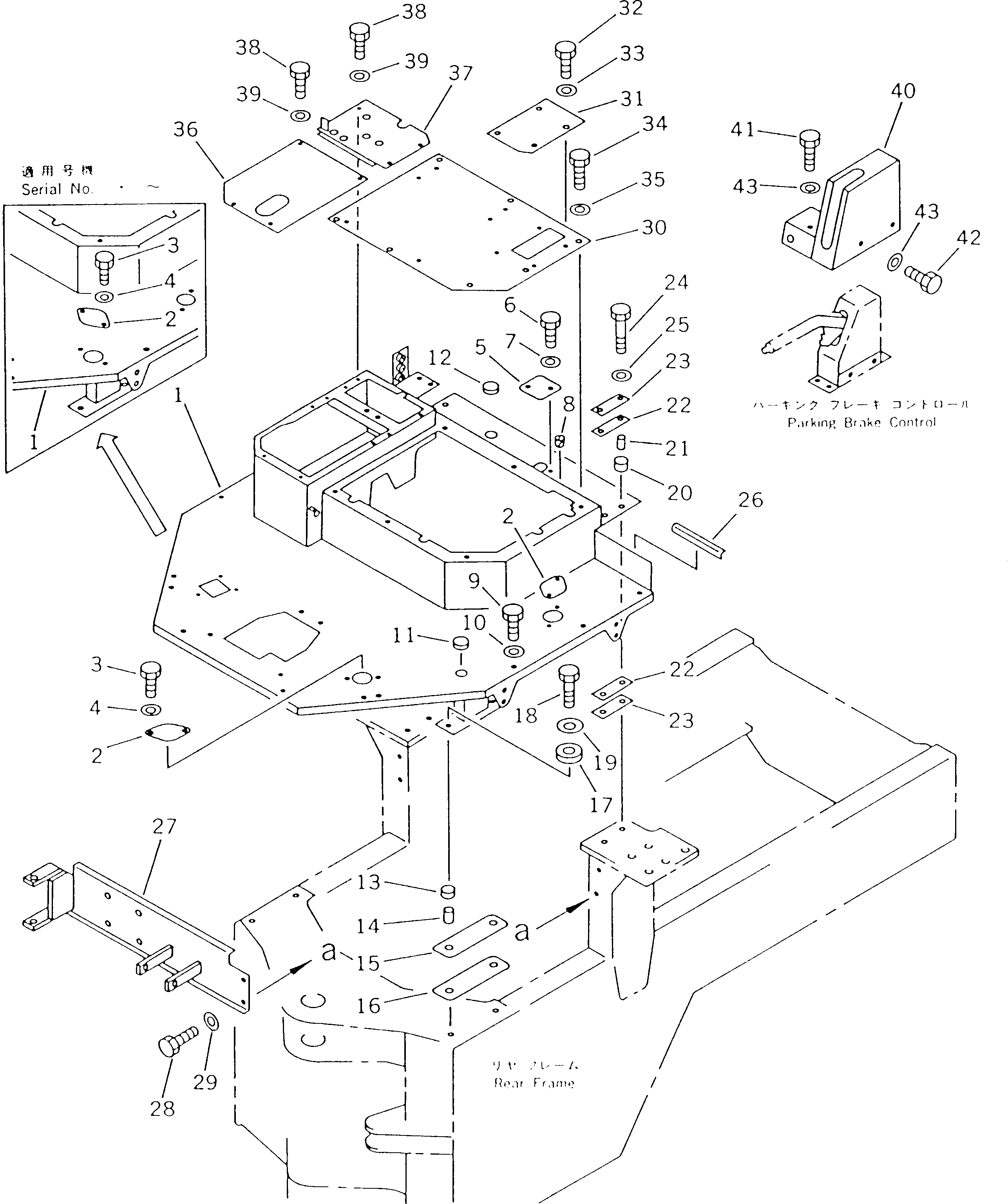 SUPPORT,FLOOR \3\416-54-13412 KOMATSU