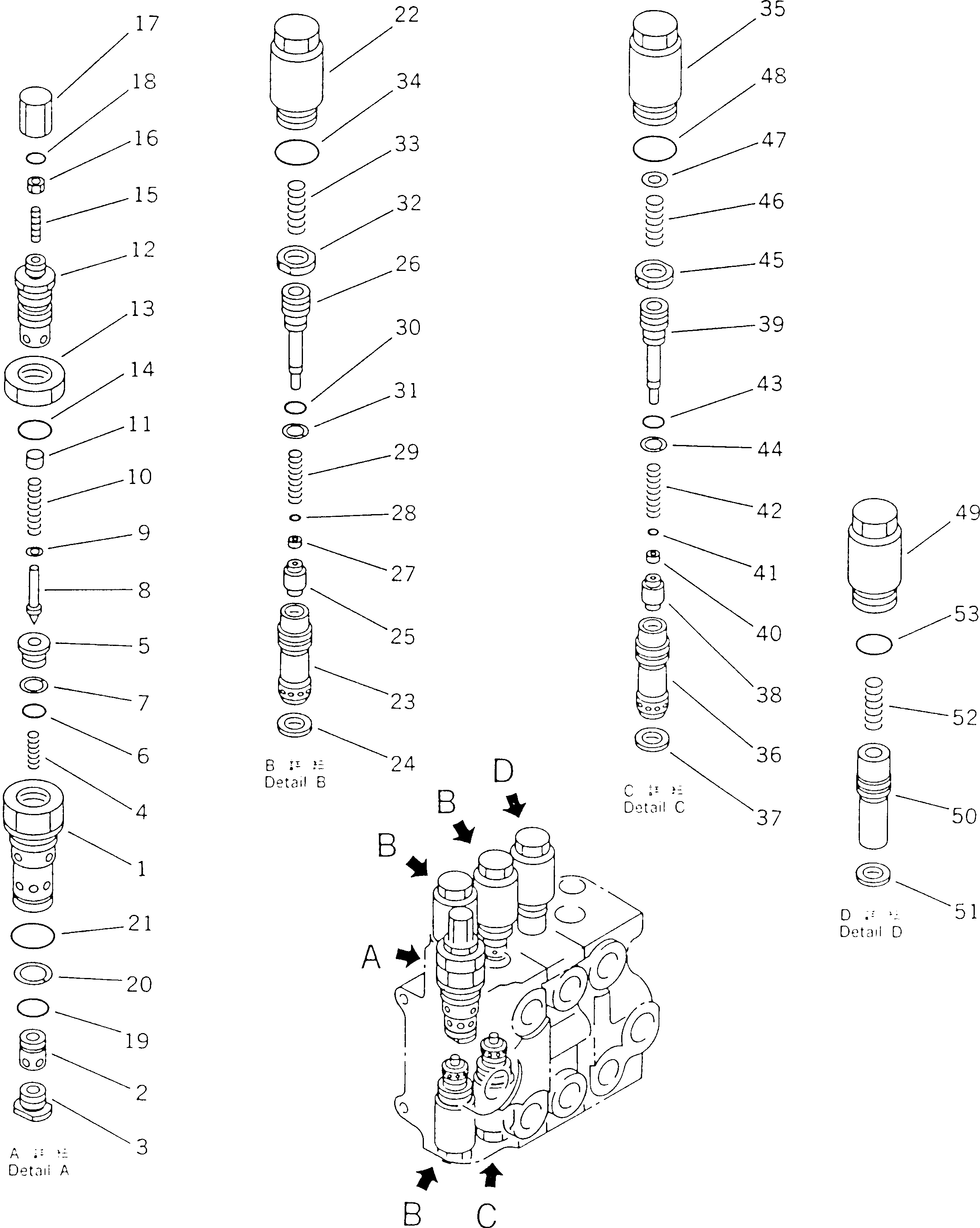 Клапан в сборе, всасывающий и предохранительный 700-82-62000 KOMATSU