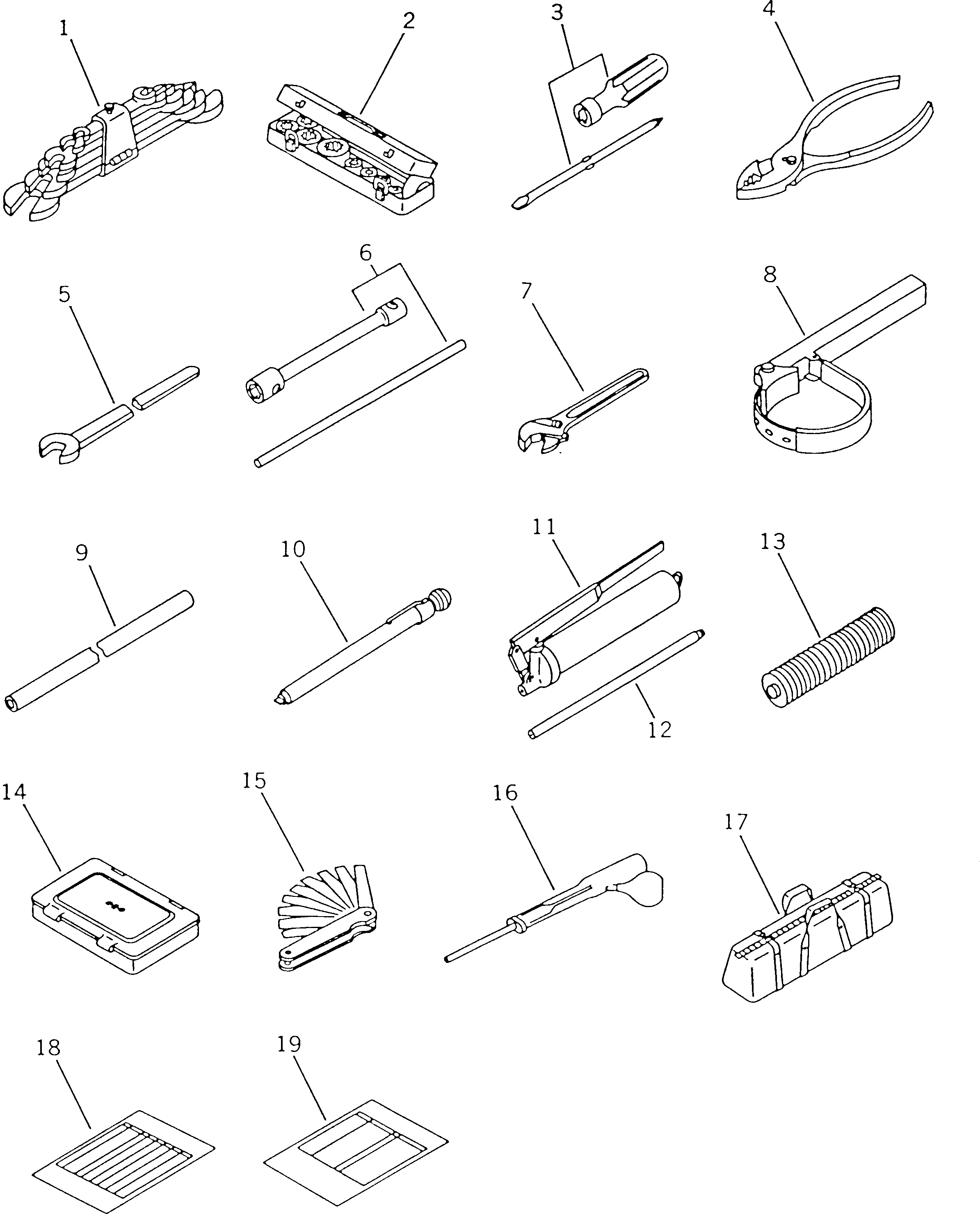 TABLE,SPARE AND ACCESSORY 416-98-12410 KOMATSU