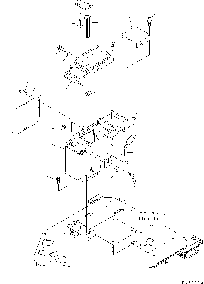 CONSOLE BOX,R.H. 41K-54-23391 KOMATSU