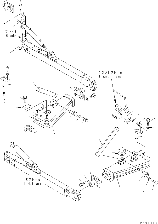 Опора левая 41K-70-25110 KOMATSU