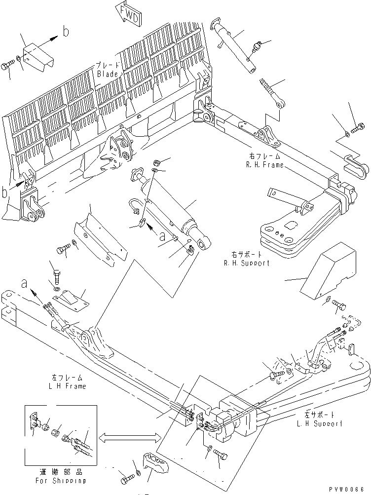 CYLINDER ASS'Y,TILT (707-00-08291) KOMATSU