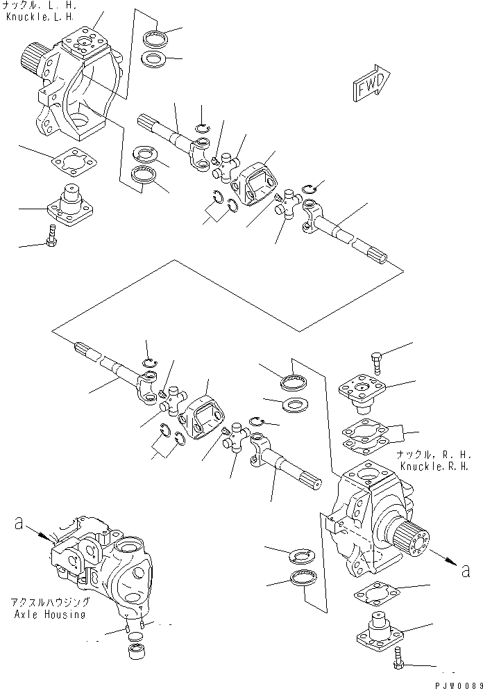 YOKE ASS'Y,CENTER 22T-22-22530 KOMATSU