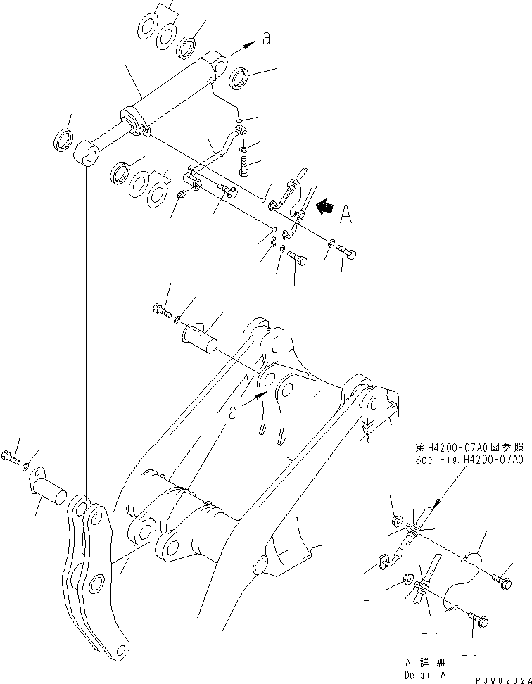 CYLINDER ASS'Y,BUCKET (\0\707-01-08571) KOMATSU