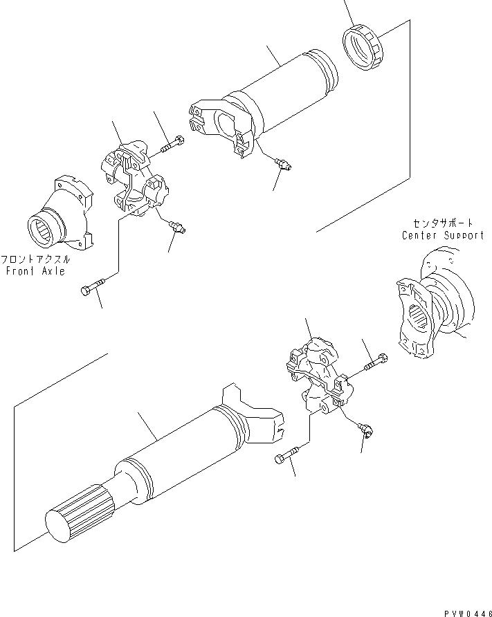 PROPELLER SHAFT A.,FRONT 42C-20-13112 KOMATSU
