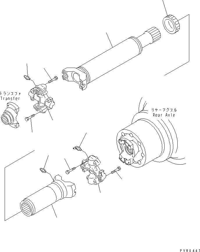 PROPELLER SHAFT A.,REAR 42C-20-14211 KOMATSU