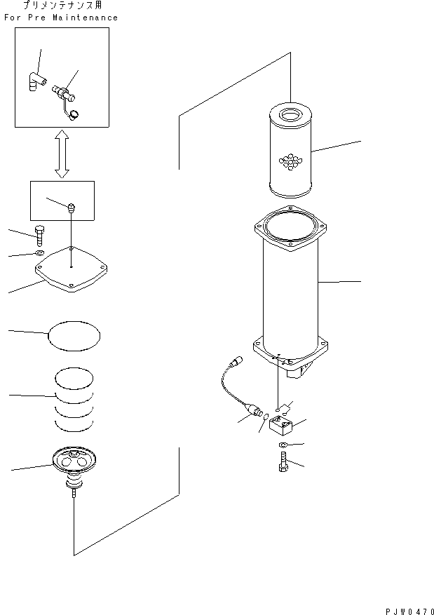 FILTER ASS'Y,TRANSMISSION 42C-16-11102 KOMATSU
