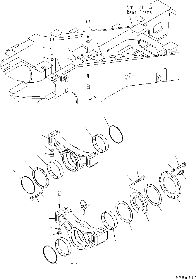 SUPPORT,REAR 42C-46-17121 KOMATSU