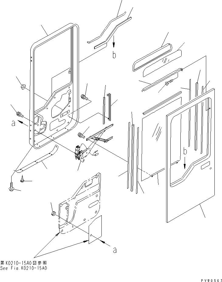 .DOOR ASS'Y,L.H. 42C-56-11101 KOMATSU