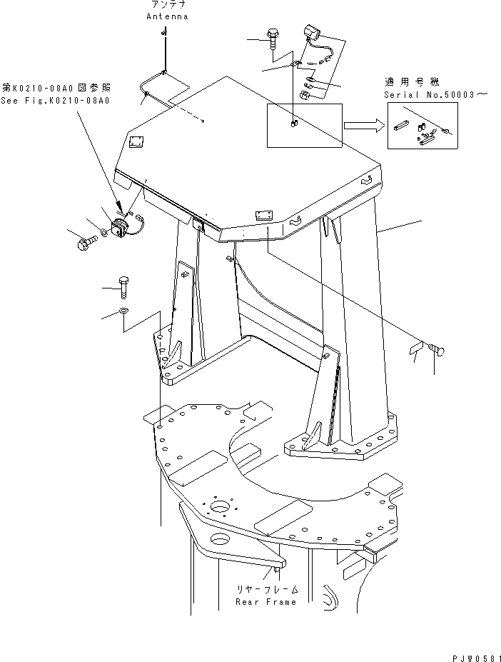 CANOPY ASS'Y,ROPS 42C-921-1101 KOMATSU