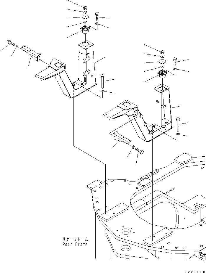 Опора левая 42C-54-13115 KOMATSU