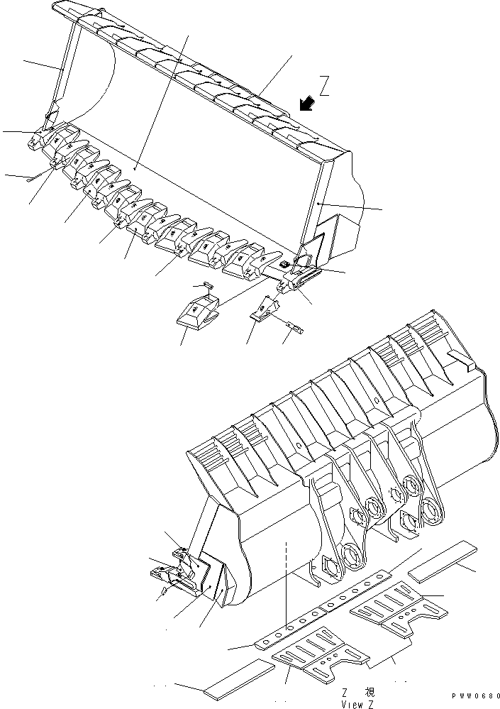 Ковш 42C-70-12113 KOMATSU