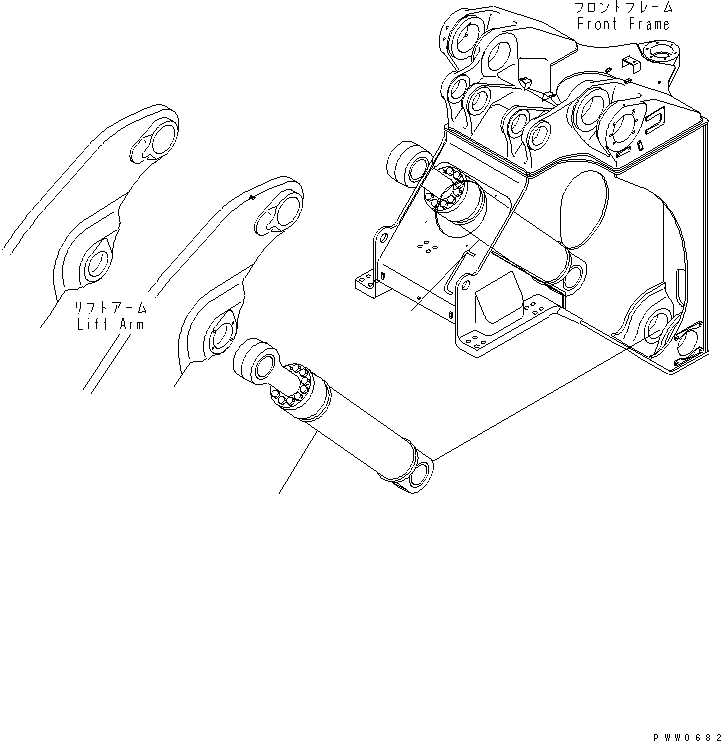 CYLINDER ASS'Y,LIFT (707-01-0ZF03) KOMATSU