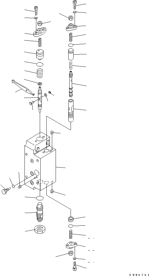 SERVO VALVE SUB A.,REAR (\7\708-25-08520) KOMATSU