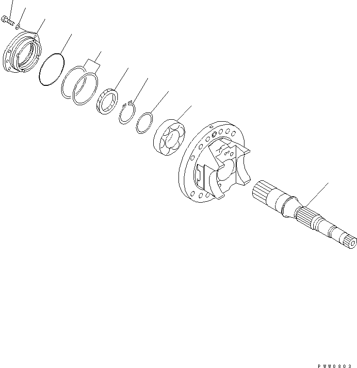 SHAFT,FRONT (\7\708-2H-22450) KOMATSU