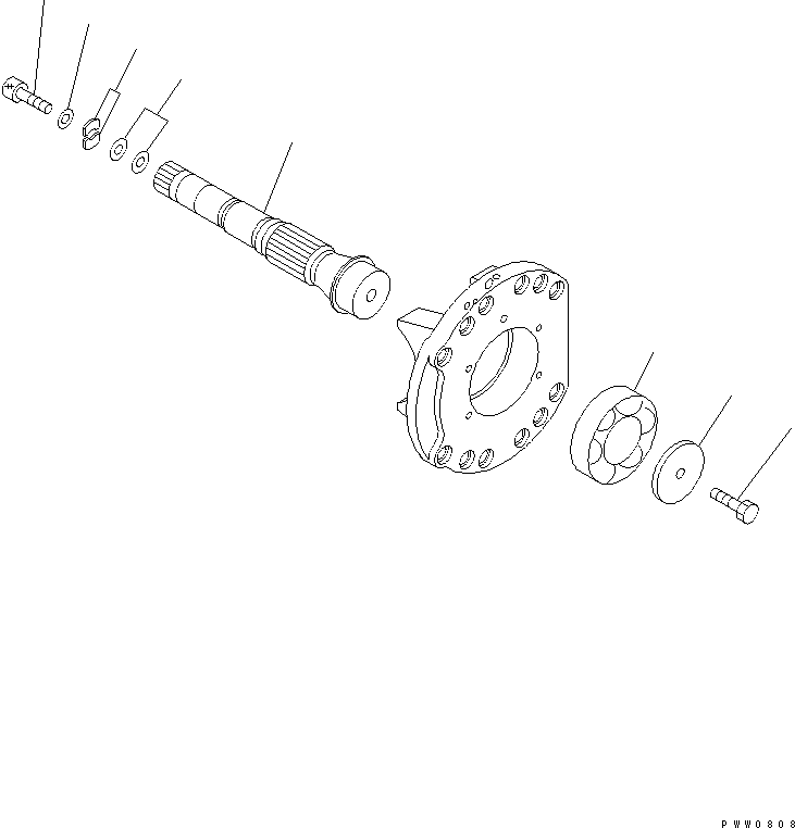 SHAFT,REAR (\7\708-2H-22460) KOMATSU