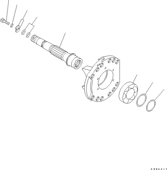 SHAFT,REAR (\7\708-2H-22470) KOMATSU