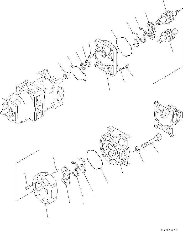 PUMP ASS'Y,(SAR71) 705-38-37020 KOMATSU
