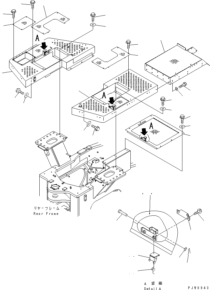 FLOOR,R.H. 428-S95-2851 KOMATSU