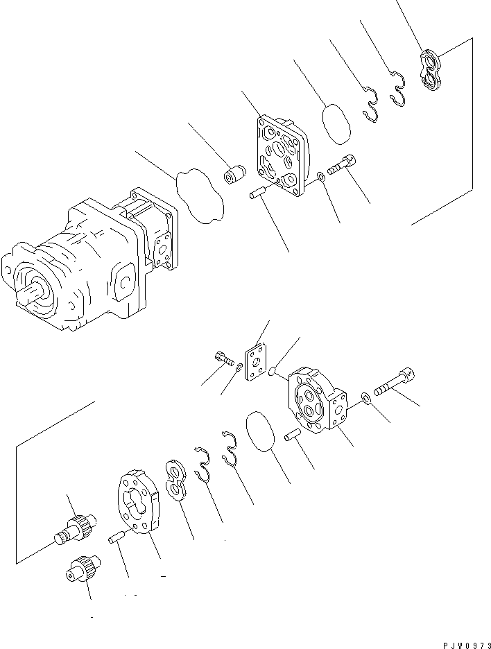 PUMP ASS'Y (SAR16),(SAR10) 705-24-24530 KOMATSU