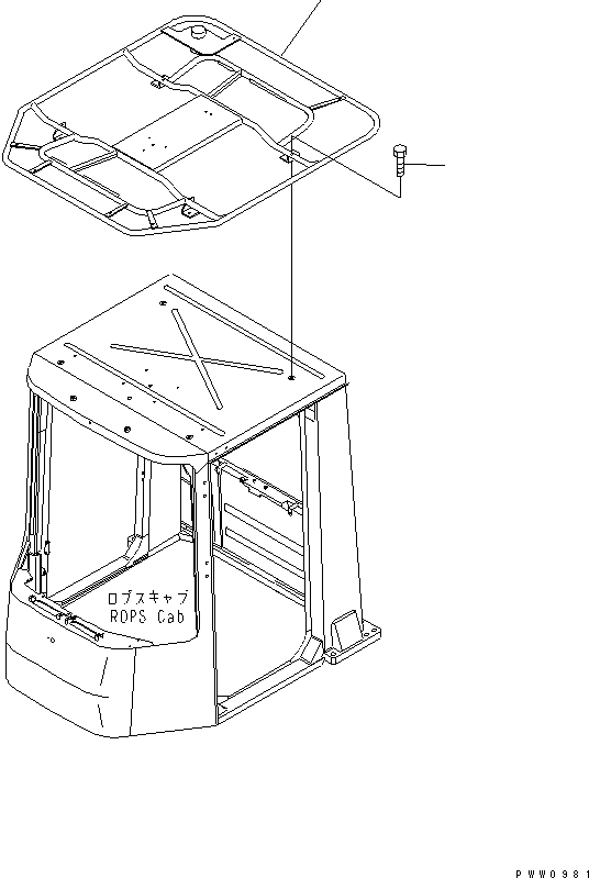 RAIL,ROOF 41K-56-H1100 KOMATSU