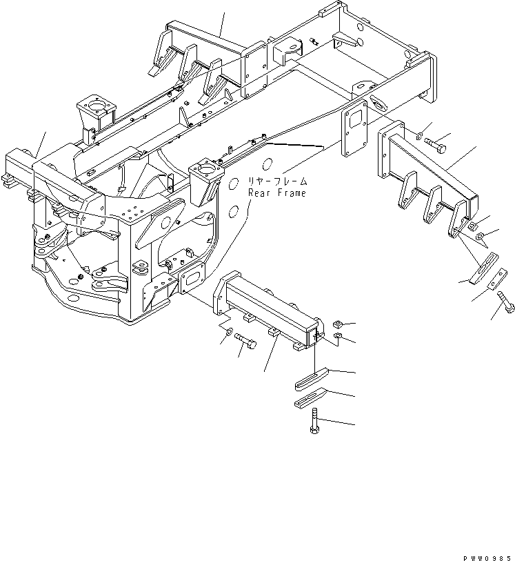 BRACKET,FRONT, L.H. 41K-30-H2040 KOMATSU