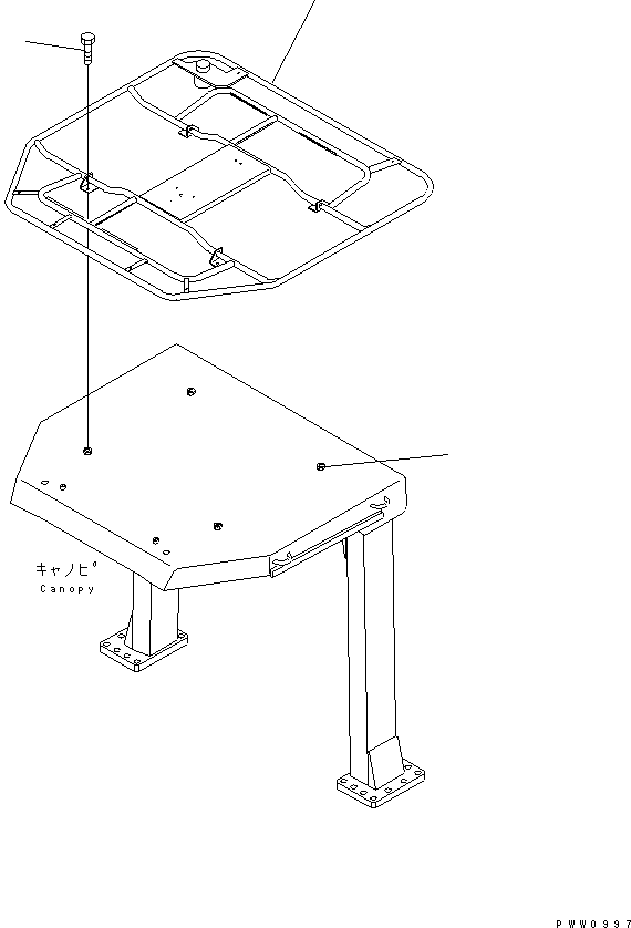 RAIL,ROOF 41L-56-H1640 KOMATSU